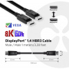 club3D DisplayPort kabel Konektor DisplayPort, Konektor DisplayPort 1.00 m černá CAC-2067 samozhášecí, 8K UHD Kabel DisplayPort
