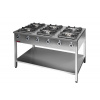 Volně stojící plynový vařič 6-hořák, 1350x850x850 mm | KROMET, 000.KG-6L