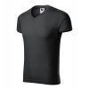 MALFINI® Tričko pánske Slim Fit V-neck ebony gray Veľkosť: XL 1469416