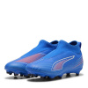 Puma Ultra 5 Match Children Laceless Firm Ground Football Boots Blue/White C12 (31)