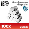 Green Stuff World Neodymium Magnets 5x2mm - 100 units (N35) / Neodymové magnety 5x2mm - 100 kusov (N35)