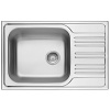 Nerezový drez s odkvapkávačom XYLO 780, do skrinky šírka 60 cm, 780x500x180 mm