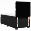 vidaXL Posteľný rám boxspring s matracom čierny 80x200 cm zamat - Čierna - 96426-50839