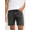 Rifľové krátke nohavice Calvin Klein Jeans čierna farba, LV04RB791G 30