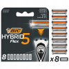 BIC Hybrid 5 Flex Náhradné hlavice do holiaceho strojčeka, sada 8 kusov