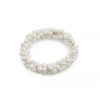 Perlová gumička do vlasov biela 1ks