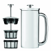 ESPRO French press kávovar PRESS P7 950 ml, strieborná, leštená nerezová oceľ