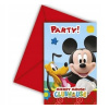 MYŠKA MICKEY Pozvánky na narodeniny 6 ks