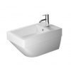 Duravit Vero Air - Závesný bidet, 370x570 mm, s prepadom, otvor na batériu, WonderGliss, biela 22741500001