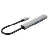 AppleMix Rozbočovač ORICO pre Apple MacBook - USB-C na 4x USB-A - mini verzia - sivá