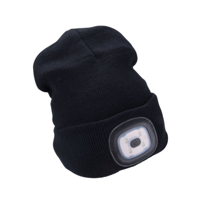 EXTOL LIGHT 43199 čiapka s čelovkou 4x45lm, USB nabíjanie, čierna, univerzálna veľkosť