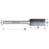 Karnasch 113010045 | B (ZYB) - Valcová fréza s čelným ozubením HP-2 6,0x13x3-40 mm, nepovlakované