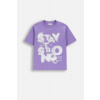 COCCODRILLO COCCODRILLO Bavlnené tričko s krátkym rukávom rozmer 140 farba fialový pre chlapcov