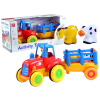 LEAN TOYS Traktor Trailer Zvieratá Hra Svetlá, zvuky