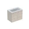 Geberit Selnova Square Umývadlová skrinka 64x79x48 cm, s umývadlom, 2 dvierka, svetlý orech hickory 501.259.00.1
