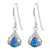 For Silver Elegantné strieborné náušnice s modrým opálom - Striebro 925