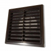 Vetracia mriežka 140x140 mm s golierom d100 mm a sieťkou, hnedá MIKAWI 14-0053
