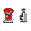 Ascaso Dream ONE, Love Red + Eureka Mignon Zero 65 All Purpose, CR white