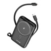 Externá batéria / powerbanka SWISSTEN 20W - 10000 mAh - USB-C + Lightning kábel - MagSafe - čierna