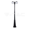Stojanová lampa 2*E27 Matt Black Opal C Ball VT-1232 (V-TAC)