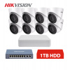 Hikvision IP 8 kamerový set 2MPx dome 1TB