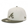 Kšiltovka New Era 59FIFTY MLB White Crown Atlanta Braves Cooperstown Off White / New Olive velikosti fitted caps 7 7/8 (62.5 cm)