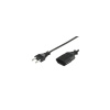 PremiumCord Kabel síťový prodlužovací dvojvidlice 230V 5m kpsm5