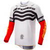 dres TECHSTAR limitovaná edice DEEP, ALPINESTARS (černá/bílá/červená fluo/oranžo