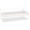 vidaXL Rám dennej postele biely kovový 90x200 cm - Biela - 107879-207963