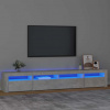 vidaXL TV skrinka s LED svetlami betónová sivá 240 x 35 x 40 cm