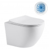 CERANO - WC závesné Verde, Rimless + Slim/UF sedátko - biela lesklá - 49x36 cm CER-417341