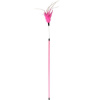 Flamingo Cat Stick Rumba - hračka mačky na palici, s pierkami na pružnej špičke - Ružová