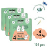 Moomin Baby Jednorazové eko plienky 4 Maxi 7–14 kg (126 ks), mesačné balenie eko plienok