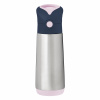 b.box Termoska na pitie so slamkou 500 ml - indigo/ružová EUR