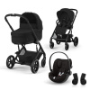 CYBEX Kočík kombinovaný Balios One Box comfort 3v1 Moon Black