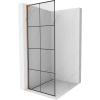 Mexen Kioto L, sprchová zástena Walk-In 90 x 200 cm, 8mm číre sklo čierny vzor, ružové zlato profil, 800-090-103-60-77