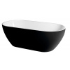 POLYSAN REDUTA voľne stojaca vaňa liaty mramor 171x81x46cm, čierna/biela