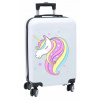 JEDNOROŽEC UNICORN KONÍK, BIELA DETSKÁ CESTOVNÁ TAŠKA, DETSKÁ ŠIFRA