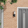 vidaXL Exteriérová nástenná lampa so senzorom Čierna Nerezová oceľ IP44 4005957