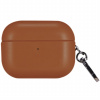 AppleKing obal z PU kože s karabínou pre AirPods Pro 2 (2022) - hnedý - možnosť vrátiť tovar ZADARMO do 30tich dní