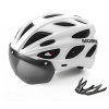 Prilba RockBros so štítom, veľ.XL-XXL s otoč.uťah.,biela