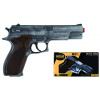 Alltoys CZ Policení pistole Gold colection stříbrná kovová - 8 ran
