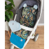 Baby Nellys 2-dielna súprava do kočíka Vafel + bavlna PREMIUM, Papagáj Baby Nellys