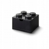 LEGO® stolové box 4 so zásuvkou 15,8 x 15,8 x 11,3 cm čierna