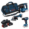 BOSCH BOSCH 18 V súprava 3 ks náradia: GSR + GWS + GBH + 2 × GBA 18V 4.0 Ah + GAL 18V-40 - 0615A50094
