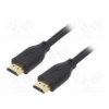Cable HDMI 2.1 HDMI plug,both sides PVC 3m black Core Cu