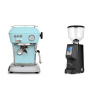 Ascaso Dream ONE, Kid Blue + Eureka Atom Specialty 65, black