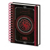 Zápisník Game of Thrones - Targaryen A5, kroužkový