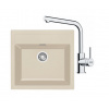 FRANKE SETT114BE tectonitový drez 560x530 mm SID 610 béžová+batéria FS 3230.031 Chróm FRA 143.0687.389