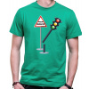 Fajntričko Vtipné tričko - POZOR SEMAFOR, Farba zelená, Strih/ Variant Pánsky/UNISEX
